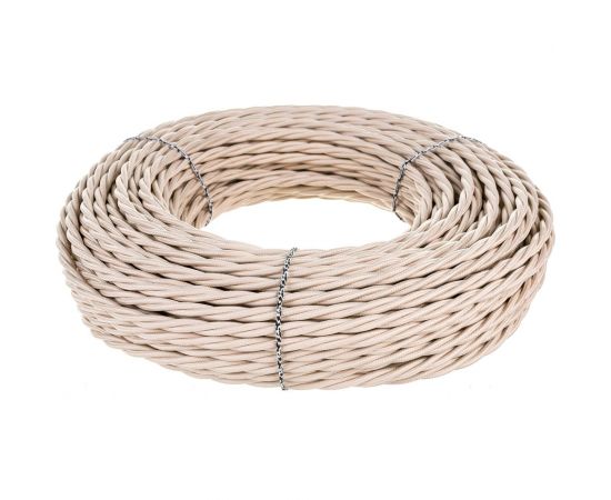 Ретро провод TDM ""Эко"" 3x2,5 витой ГОСТ бежевый 50м SQ2801-0114 