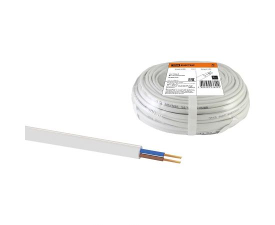 Шнур TDM ШВВП 3х0,5 ГОСТ (20м), белый SQ0120-0019 