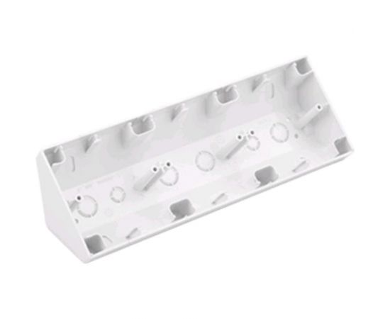 Угловая коробка Bylectrica 3-местная, для установки выключателей и розеток, серия УЮТ, белый КУ-453 