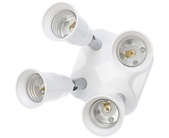 Цокольный разветвитель REXANT Е27 на 4хЕ27 белый 11-8864 