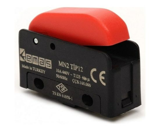 Мини-выключатель Emas с клавишей 1НЗ MN2TIP12, 440 В, 10 А. MN2TIP1 