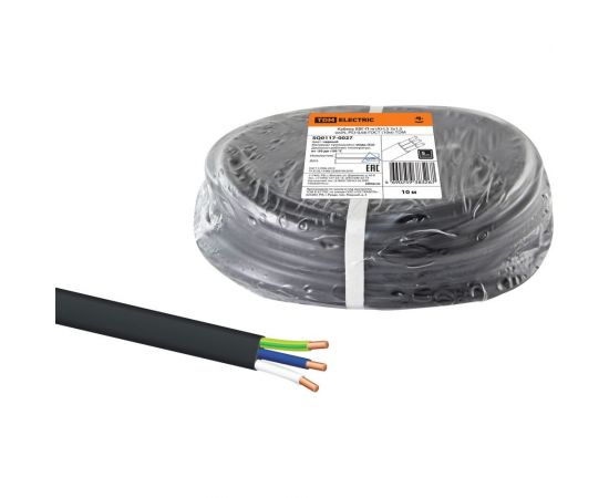 Кабель TDM ВВГ-П нгА-LS 3х1,5 окN, PE-0,66 ГОСТ 10м SQ0117-0027 