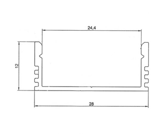 Профиль для светодиодных лент REXANT алюминиевый накладной 28x12 мм 2 м 146-205 – изображение 2