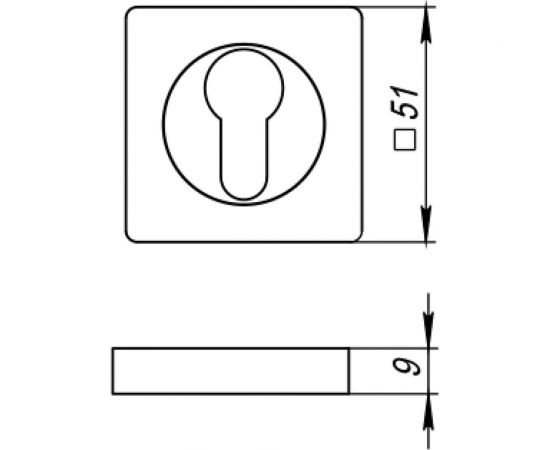 Накладка под цилиндр PUNTO ET ZQ GR-23 графит 41059 – изображение 2