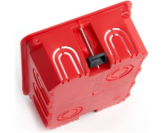 Монтажная коробка STEKKER EBX30-02-1-20-120 для полых стен, с пластиковыми зажимами, с крышкой, 120*92*45мм, IP20, красный (GE41028) 49008 – изображение 2