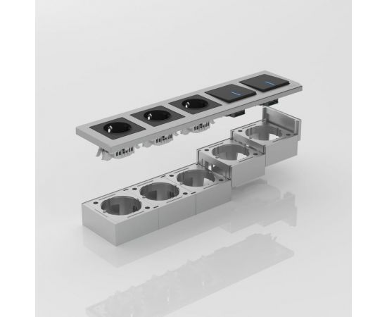 Коробка Werkel для накладного монтажа серебряный a053527 – изображение 2