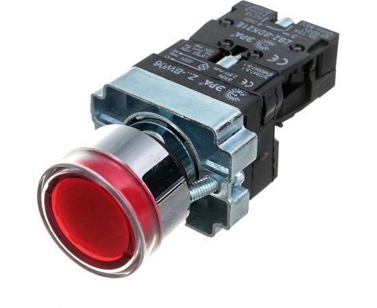 Кнопка управления ЭРА LAY5-BW3461 с подсветкой красный 1з 20/200/4000 Б0045661 – изображение 2