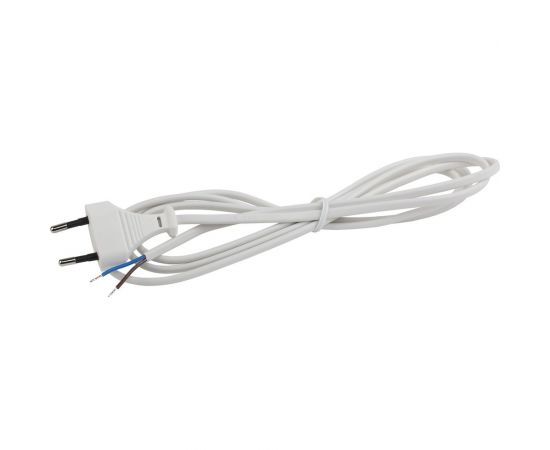 Шнур для бра ЭРА UXШВВП1,8mW 2x0.5мм2 1,8м без выключателя белый 6A Б0044069 – изображение 2