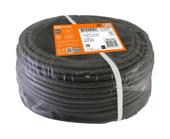 Провод ПВС TDM 5х0,75 ГОСТ 100м, черный SQ0118-0389 – изображение 3