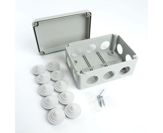 Разветвительная коробка STEKKER 190*140*70мм, 10 вводов, IP55, светло-серая, EBX20-310-55 (GE41244) 40000 – изображение 4