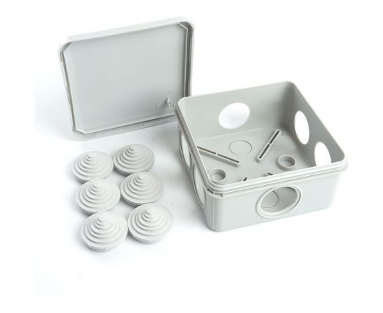 Разветвительная коробка STEKKER 100*100*50мм, 6 вводов, IP55, светло-серая, EBX10-36-55 (GE41255) 39998 – изображение 4