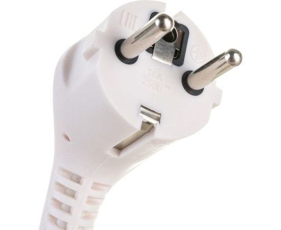 Сетевой шнур с вилкой ЭРА U-3x1,5-5m-W с заземлением 5м ПВС 3x1,5мм2 белый Б0048710 – изображение 4
