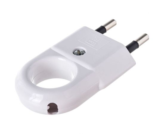 Вилка TDM без заземления, с кольцом, белая, 10 А, 250 В, евровилка CEE 7/16 SQ1806-0189 – изображение 4