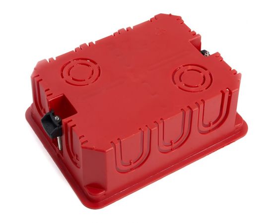 Монтажная коробка STEKKER EBX30-02-1-20-120 для полых стен, с пластиковыми зажимами, с крышкой, 120*92*45мм, IP20, красный (GE41028) 49008 – изображение 5