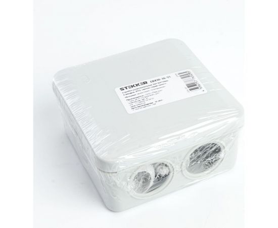 Разветвительная коробка STEKKER 100*100*50мм, 6 вводов, IP55, светло-серая, EBX10-36-55 (GE41255) 39998 – изображение 6