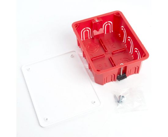 Монтажная коробка STEKKER EBX30-02-1-20-120 для полых стен, с пластиковыми зажимами, с крышкой, 120*92*45мм, IP20, красный (GE41028) 49008 – изображение 8