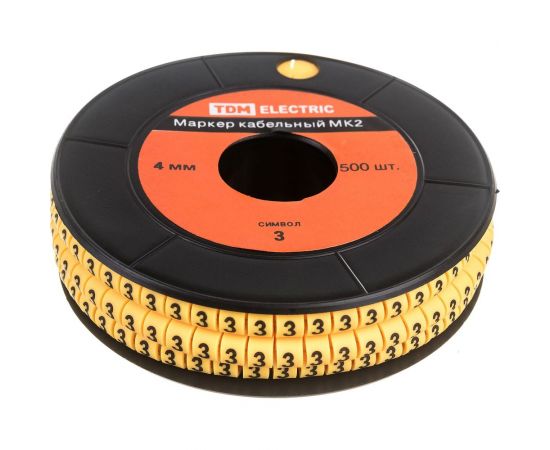 Маркер МК2 - 4мм символ 3 500шт/ролл TDM SQ0511-0032 