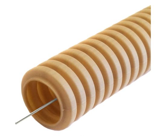 Гофрированная труба Промрукав ПВХ легкая 350 Н сосна с зондом д20 10 м PR01.0049 