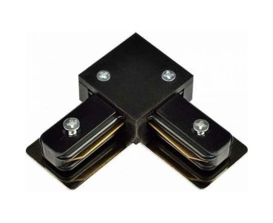 Угловой L-образный коннектор для однофазного шинопровода Фарлайт черный FAR002208 