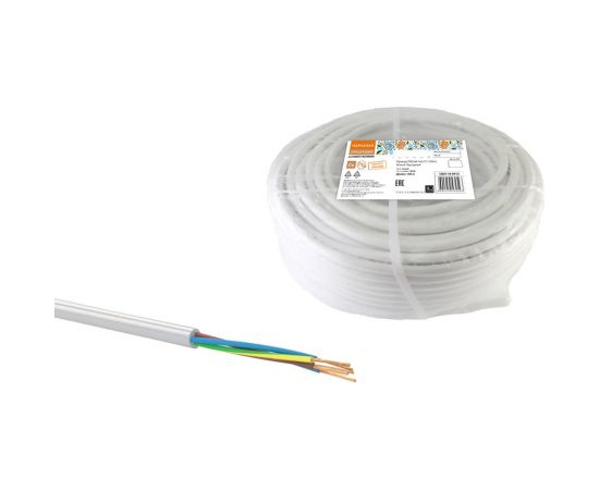 Провод TDM ПВСмб 5х0,75 100м, белый Народный SQ0118-0913 