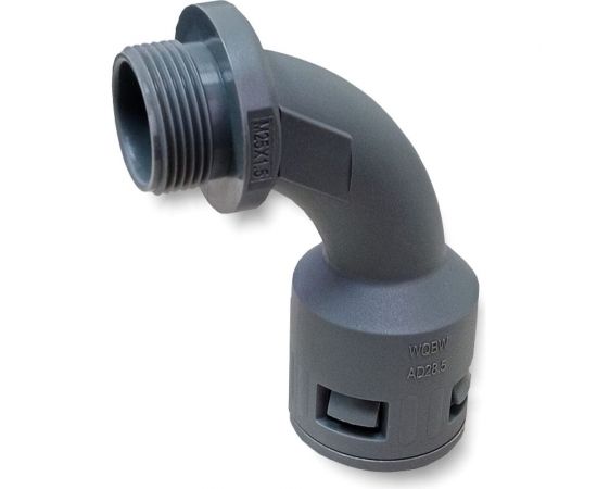 Муфта для гофрированных труб WEYER WQBW-M25G/AD28.5 - коннектор поворотный, нар. M25x1.5 WE1900700 
