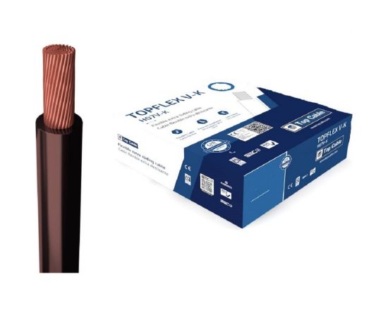 Монтажный гибкий провод Top Cable 1Х1 коричневый TOPFLEX H05V-K ПВ3 131M001.R100(100м) 
