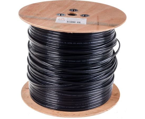 Кабель с одножильным тросом Netlink омедненный NL-CCA UTP 4PR 24 AWG CAT5е 305м внешний УТ-00000566 
