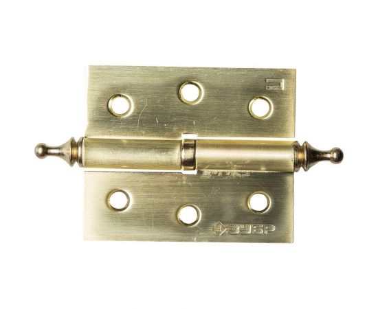 Дверная разъемная петля Зубр Эксперт 1 подшипник цвет матовая латунь SB правая с крепежом 75x63x2.5 мм 2 шт. 37605-075-3R 