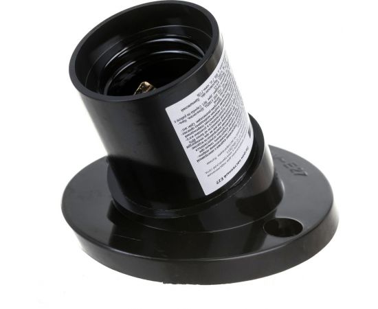 Настенный патрон ЭРА Е27, настенный, бакелит, черный Б0044082 