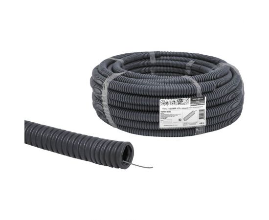 Гофрированная легкая труба с зондом ПВХ d20 100м народная TDM SQ0401-0302 