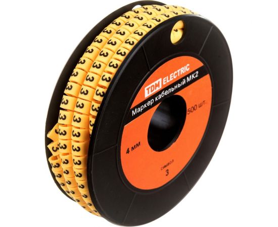 Маркер МК2 - 4мм символ 3 500шт/ролл TDM SQ0511-0032 – изображение 2
