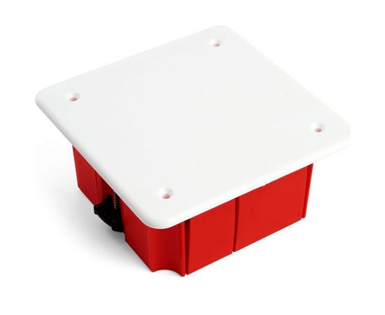 Монтажная коробка STEKKER EBX30-02-1-20-92 для полых стен, с пластиковыми зажимами, с крышкой, 92*92*45мм, IP20, красный (GE41022) 49007 – изображение 2