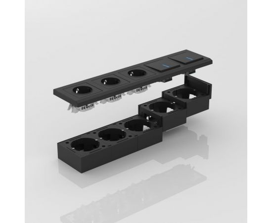 Коробка WERKEL для накладного монтажа черный a053528 – изображение 2