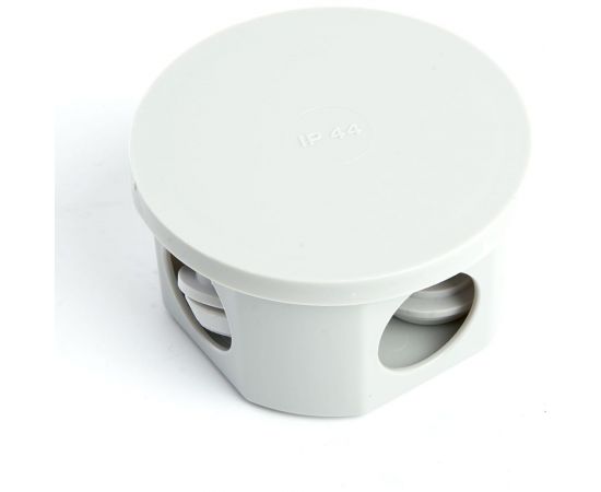 Разветвительная коробка STEKKER 75*75*40мм, 4 ввода, IP44, светло-серая, EBX20-34-44 (GE41237) 39995 – изображение 2