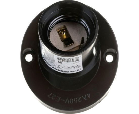 Настенный патрон ЭРА Е27, настенный, бакелит, черный Б0044082 – изображение 3