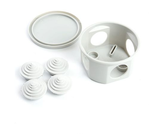 Разветвительная коробка STEKKER 75*75*40мм, 4 ввода, IP44, светло-серая, EBX20-34-44 (GE41237) 39995 – изображение 3