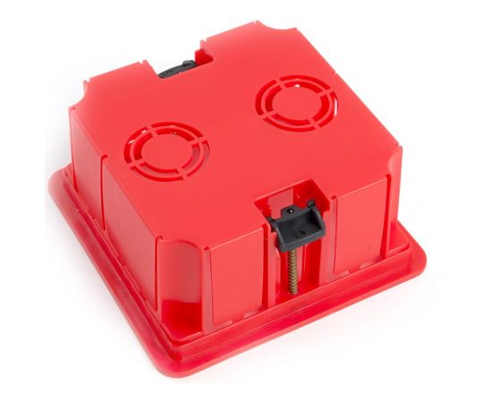 Монтажная коробка STEKKER EBX30-02-1-20-92 для полых стен, с пластиковыми зажимами, с крышкой, 92*92*45мм, IP20, красный (GE41022) 49007 – изображение 6