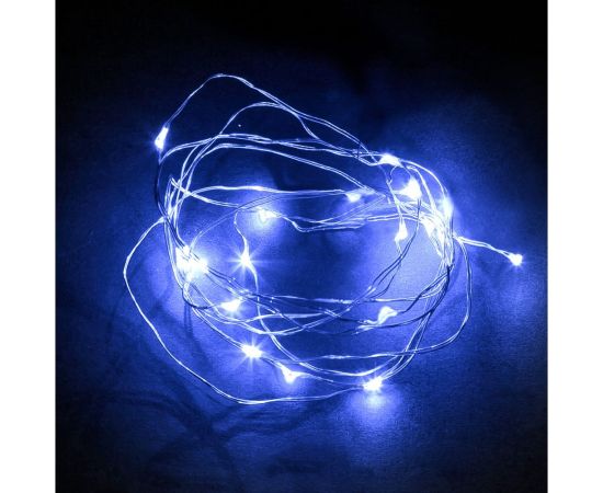 Гирлянда FERON CL57020 LED синий, батарейки 2 АА, IP 20, шнур 0,5м 32367 