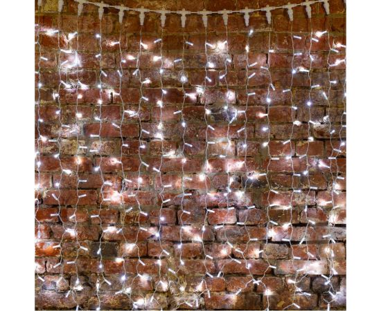 Гирлянда светодиодный дождь занавес Neon-Night 2x1,5 м мерцания, прозрачная, диоды белые 235-315-6 