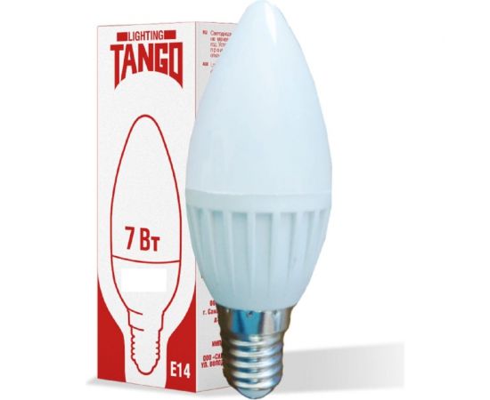 Лампа TANGO 7W E14 свеча 6500K 220V LED C37-7W-E14-WW НОВИНКА 1196911 