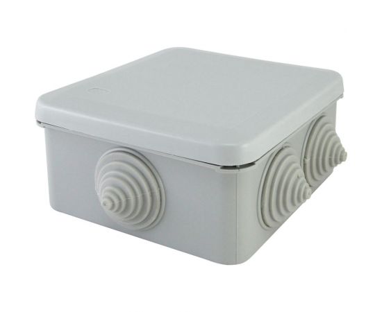 Распаечная коробка TDM ОП 100x100x50мм, крышка, IP55, 6 входов, индивидуальный штрихкод SQ1401-1255 