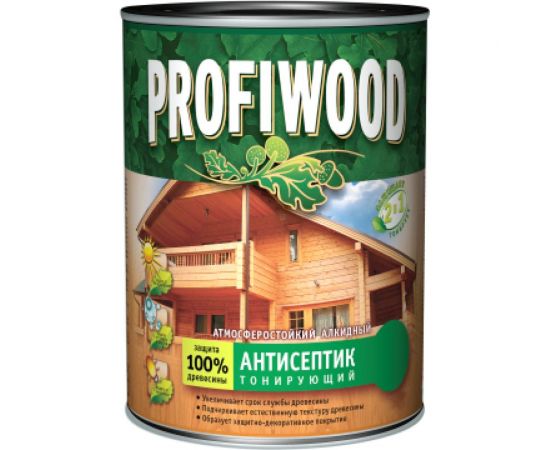 Алкидный антисептик PROFIWOOD (тонирующий; атмосферостойкий; сосна; 0.8 л; 0.7 кг) 3909 