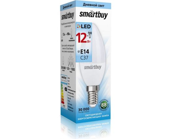 Лампа Smartbuy LED SBL-C37-12-40K-E14 