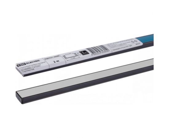 Алюминиевый профиль TDM накладной черный 1506 2 м, матовый рассеиватель, 2 заглушки, 3 крепежа SQ0331-0490 