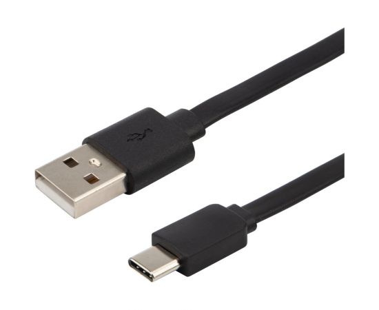 Плоский кабель USB Type-C - USB REXANT 2,4A черный 1 м 18-1888 