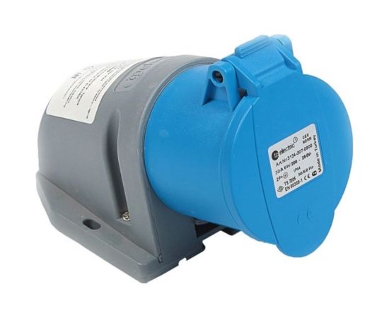 Кабельная настенная розетка TP Electric Зажимные контакты 32A, 250В, 2P+E, IP44 3124-307-0900 – изображение 2