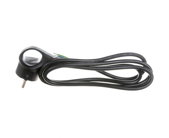 Шнур питания с вилкой ЭРА UX3x0,751,5mB с заземлением ПВС 3x0,75 1,5м черный Б0048689 – изображение 2