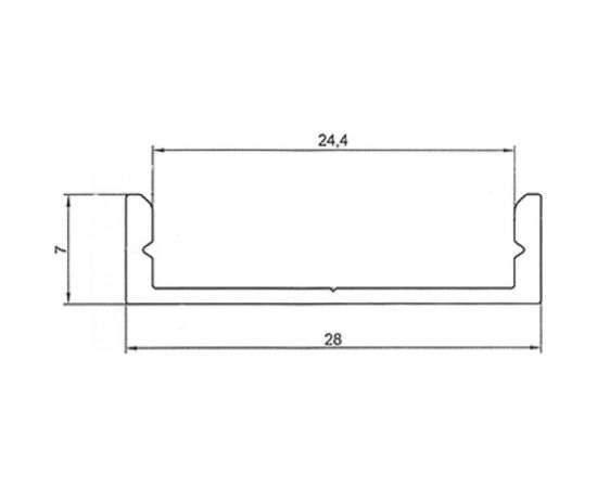 Профиль для светодиодных лент REXANT алюминиевый накладной 28x07 мм 2 м 146-204 – изображение 2