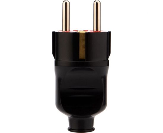 Прямая усиленная вилка Евро REXANT с заземлением 16А черная 11-8949 – изображение 2