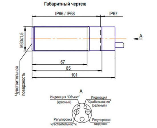 Емкостный бесконтактный выключатель ТЕКО CSN E88P-862-20-L 07-00033546 – изображение 2